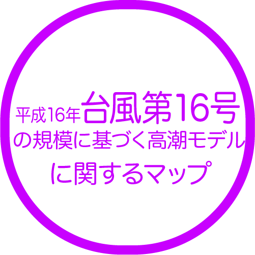 平成16年台風第16号の規模に基づく高潮モデル