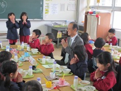 岡山市立江西小学校視察の様子