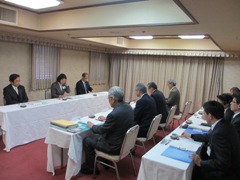 岡山県南部水道企業団運営協議会の様子