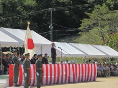 三軒屋駐屯地創立59周年記念行事 記念式典