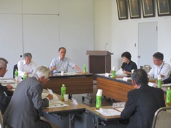 市長と岡山市連合町内会役員との懇親会の様子