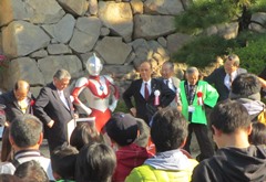 岡山城×ウルトラマン50年史記念展オープニング