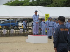 挨拶を行う大森雅夫岡山市長