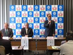 「岡山市民友好親善訪問団（グアム準州）」結団式の様子