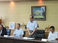 第1回岡山市被災者支援本部会議の様子