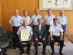 岡山市長特別表彰（岡山市消防団）の様子