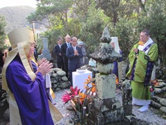 宇喜多秀家　鎮魂祭参列の様子