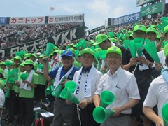 第97回全国高等学校野球選手権大会観戦の様子