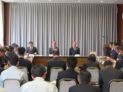 第5回岡山市被災者支援本部会議の様子