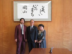 映画監督　長谷井宏紀氏　来訪の様子