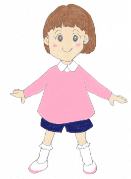 5歳の女の子のイラスト