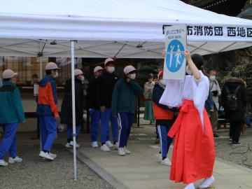 避難誘導の様子