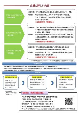 環境に優しいエコ容器等の導入を支援しますと書かれたチラシの裏面の画像