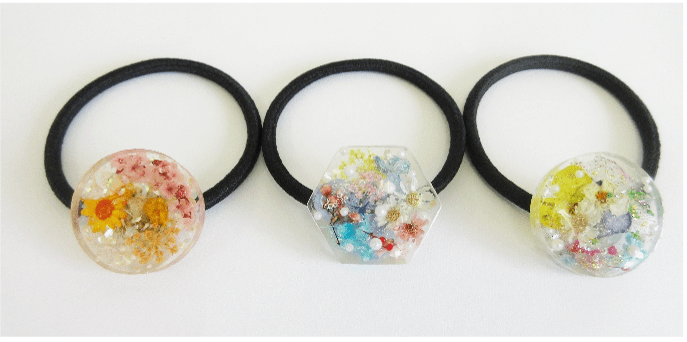 作ったアクセサリー(ブレスレット)の写真