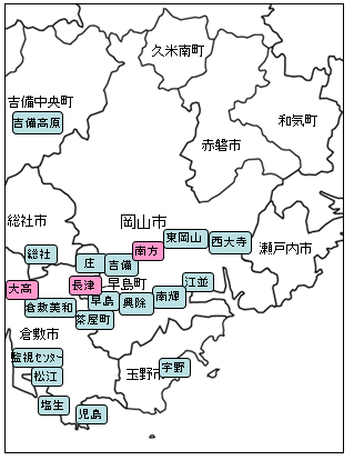 PM2．5測定局位置図