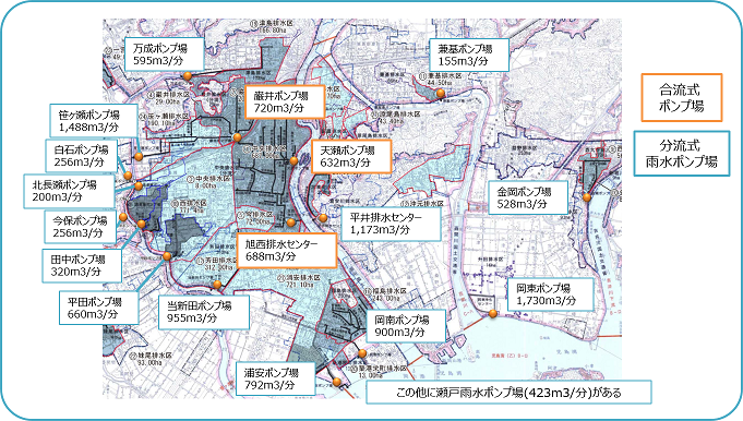 雨水ポンプ場の画像