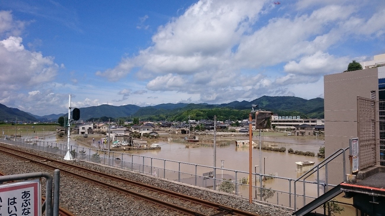 水害に遭った真備