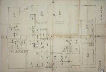 幕末の国富家本邸の図面の図