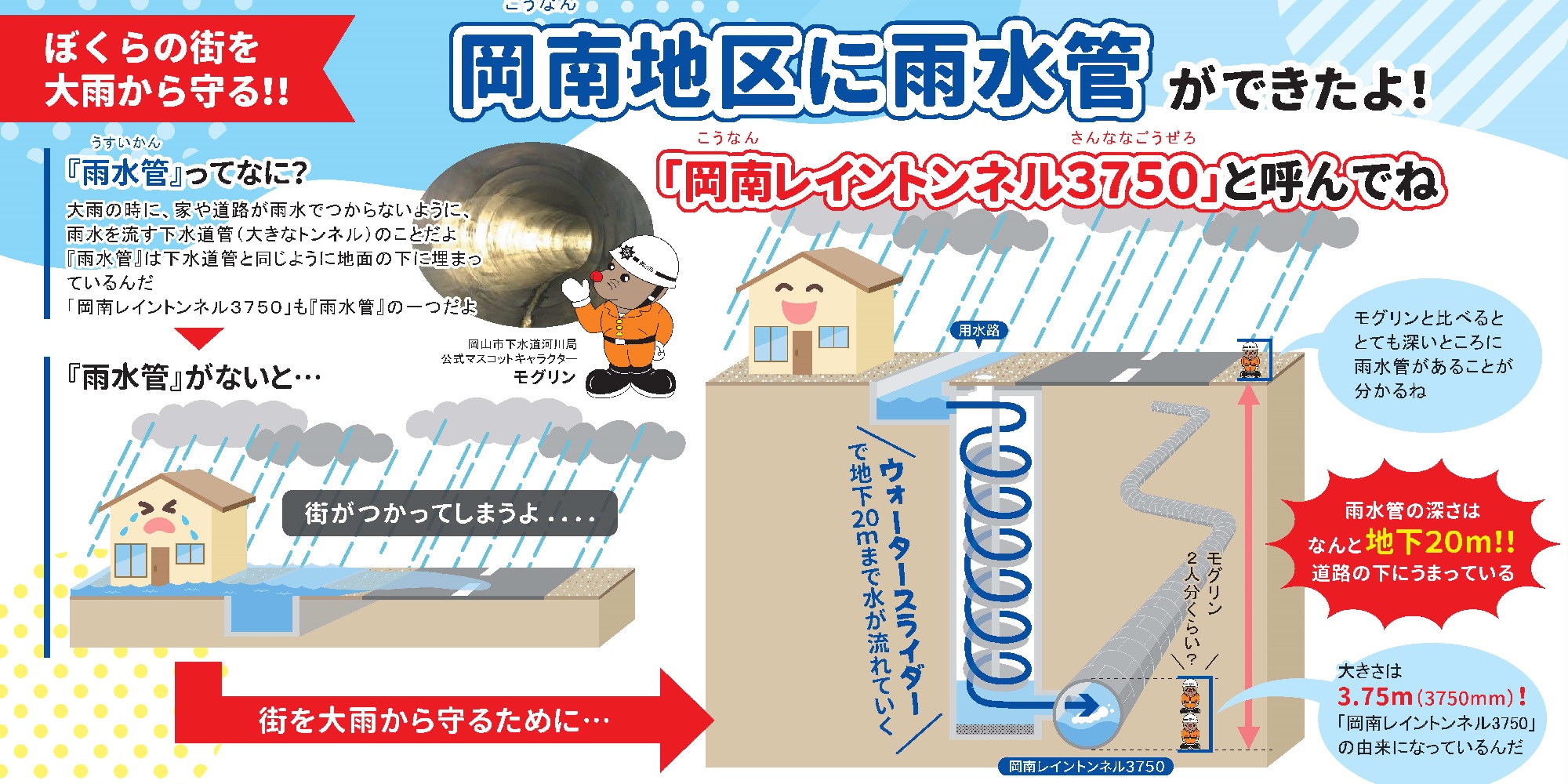 岡南レイントンネルのイメージイラスト