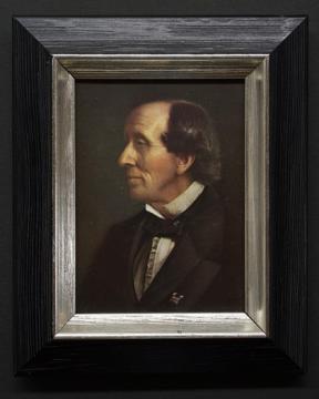 川端康成が坪田譲治へ贈ったアンデルセンの肖像画の画像