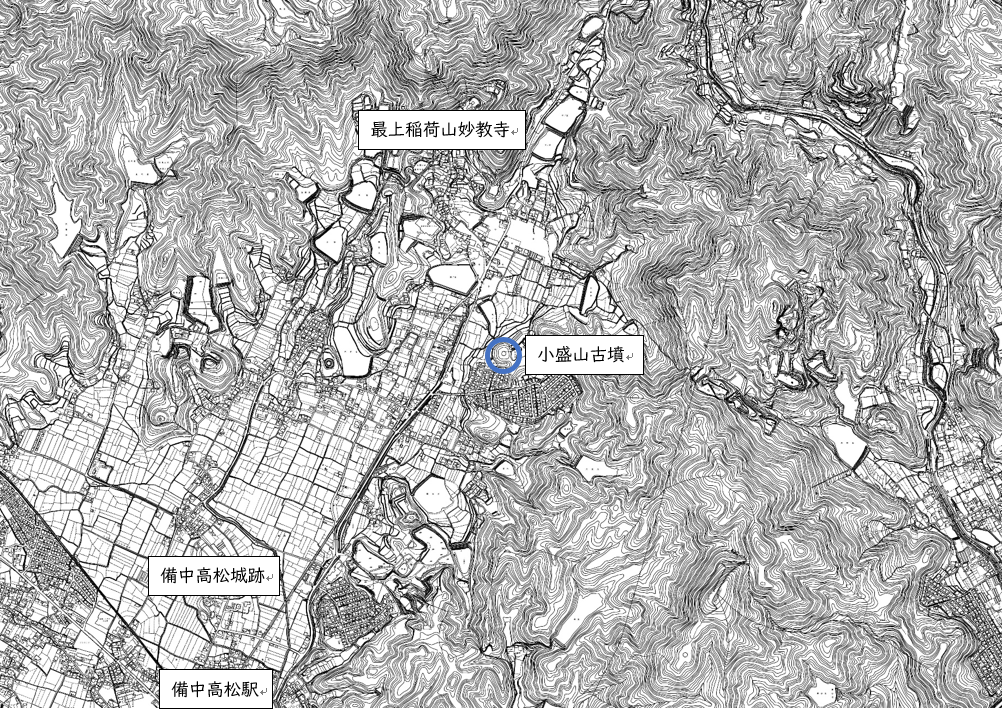 小盛山への経路
