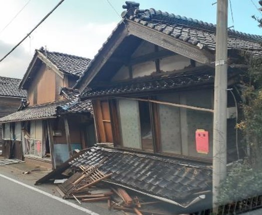 能登半島地震の家屋倒壊