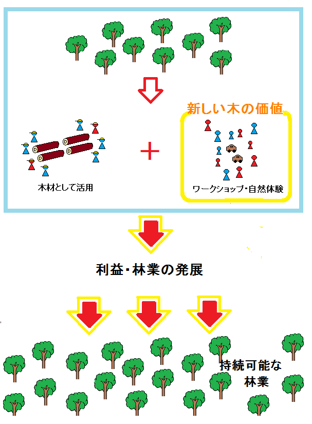 木の新しい価値を生み出し、持続可能な林業につなげるためのしくみ