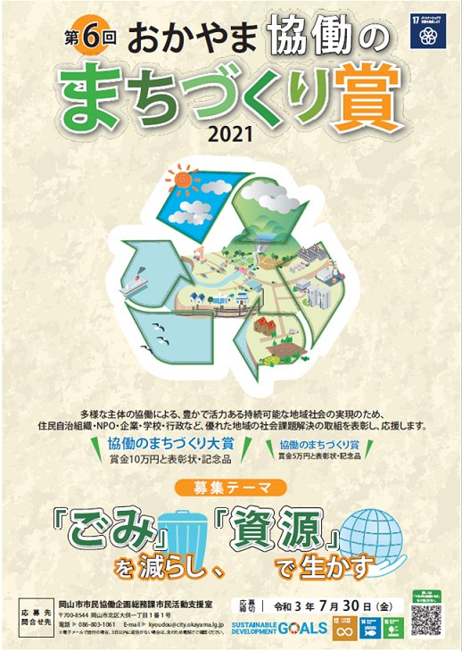 第6回おかやま協働のまちづくり賞チラシ