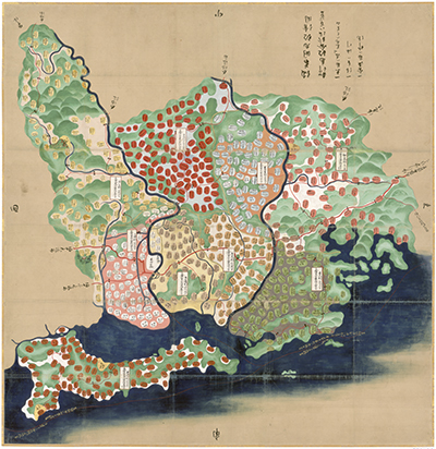 備前国九郡絵図