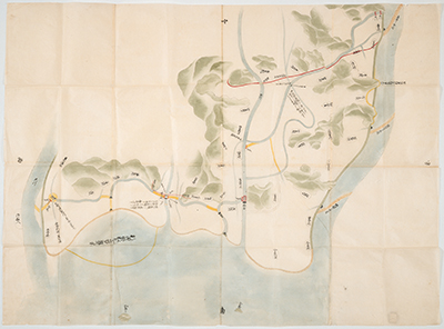 〔奥上道郡口上道郡船通溝ノ絵図〕