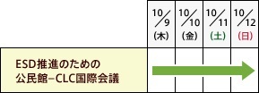 ESD推進のための公民館-CLC国際会議10月9日から12日