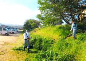 河川の整備活動の写真