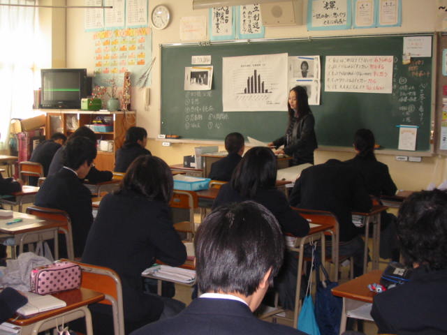 京山中学校授業風景