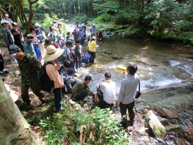 鏡野町富での調査