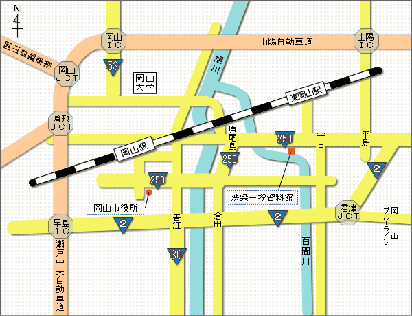 渋染一揆資料館広域図