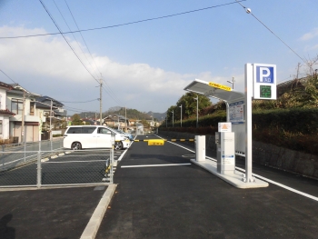 万富駅パークアンドライド全景の写真