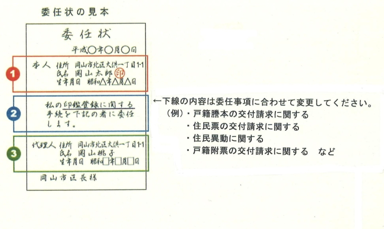 委任状の見本の画像