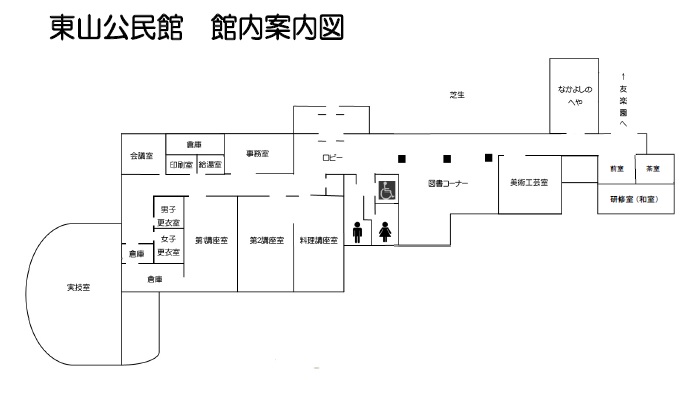 東山公民館　館内案内図