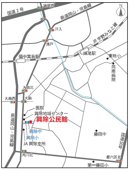 興除公民館周辺地図