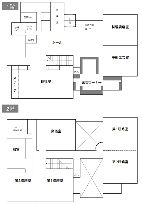 大元公民館見取り図の画像