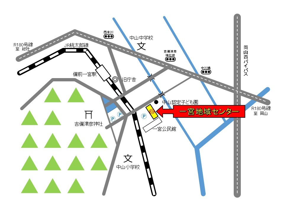 一宮地域センターの位置図