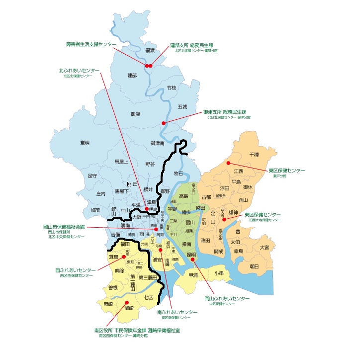 地域での取り組み案内地図