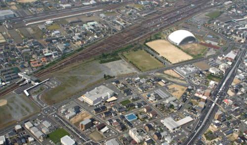 操車場跡地航空写真