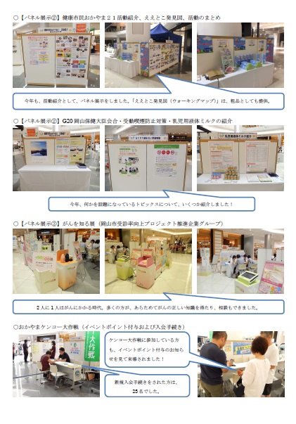 「保健所フェスタ2019withイオンスタイル岡山」報告書（3）