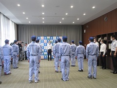 令和2年7月豪雨職員派遣壮行式