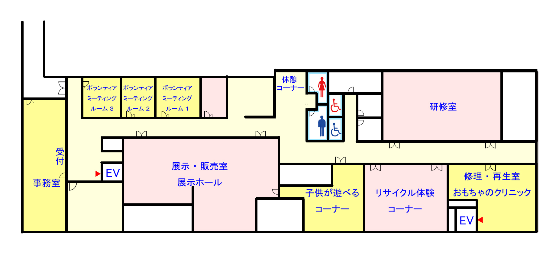 リユースぷらざの見取り図