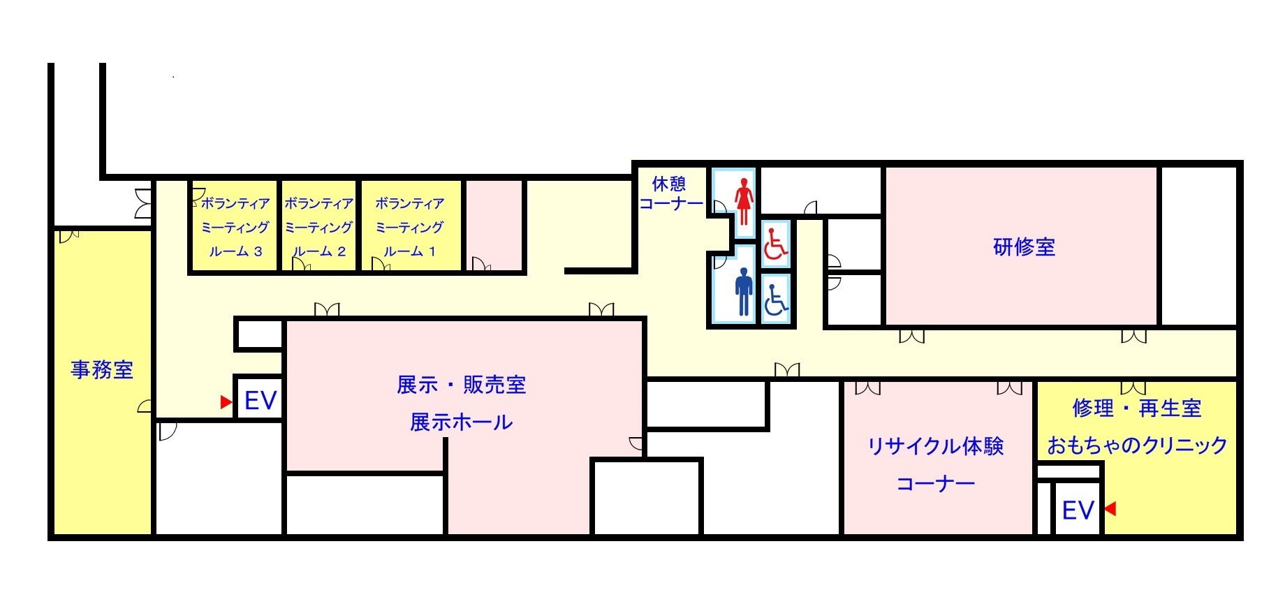 リユースぷらざの見取り図