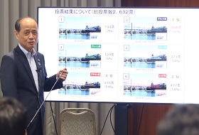 市長記者会見の様子