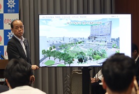 市長記者会見の様子