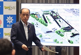 市長記者会見の様子